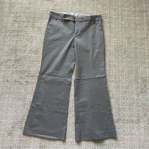 Gap Gray Straight Fit Flared Leg Trousers, Grey Pants, Light Gray, 8 Ankle